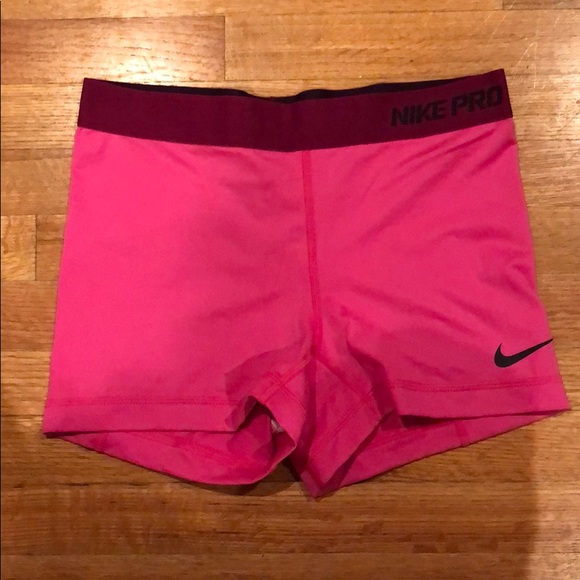pink nike dri fit shorts